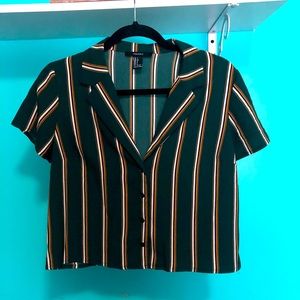 Forever 21 Button-Up Crop Top